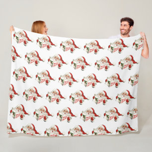 70s  kerstrecorder met Vintage voor Kerstmis Fleece Deken