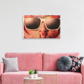  70's Kleurenprint Canvas Afdruk (Insitu (Woonkamer))