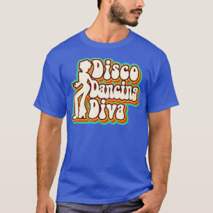 70s kostuum Halloween Retro Disco Dancing Diva T-shirt
