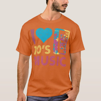 70's Music I love 70's Music Music Audio Cassette T-shirt