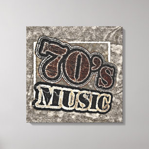 70's Muziek - Ingewikkeld Canvas Afdruk