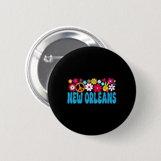 70s New Orleans Ronde Button 5,7 Cm (Voorkant /achterkant)