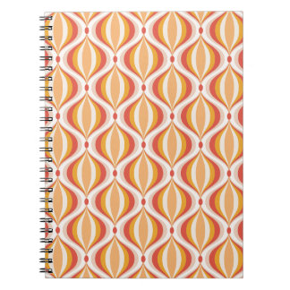 70s nostalgie notitieboek groovy optisch patroon