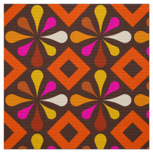 70s patroonstructuur, retro-stijl stof
