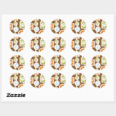 70s Paw Print Pattern Stickers (Vel)