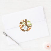 70s Paw Print Pattern Stickers (Envelop)