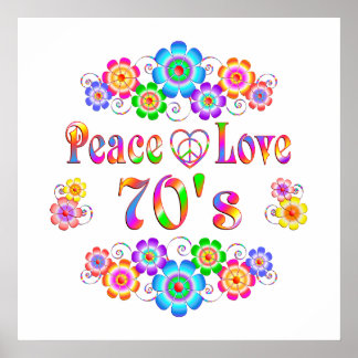 70s Peace Love Poster