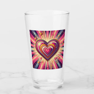 70s pop kunst hart/Valentijnse Glas