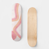  70s print Fireworks Pink oranje Skateboard (Voorkant)