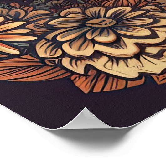 70s Psychedelic Hippie Van Retro AI Art Poster (Hoek)