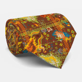 70s psychedelic plaid stropdas (Opgerold)