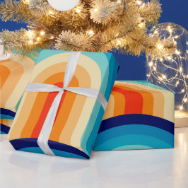 70s Rainbow Curves Cadeaupapier