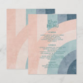 70s Rainbow Wedding Menu (Voorkant / Achterkant)