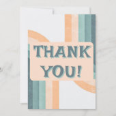 70s regenboog bruiloft bedankkaart (Voorkant)