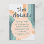 70s  regenboog bruiloft informatiekaartje (Voorkant)