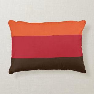 70s Retro 3 Gestreept  Kleurenpatroon Accent Kussen