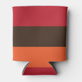 70s Retro 3 Gestreept Kleurenpatroon Blikjeskoeler (Voorkant)