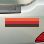 70s Retro 3 Gestreept  Kleurenpatroon Bumpersticker (Op auto)