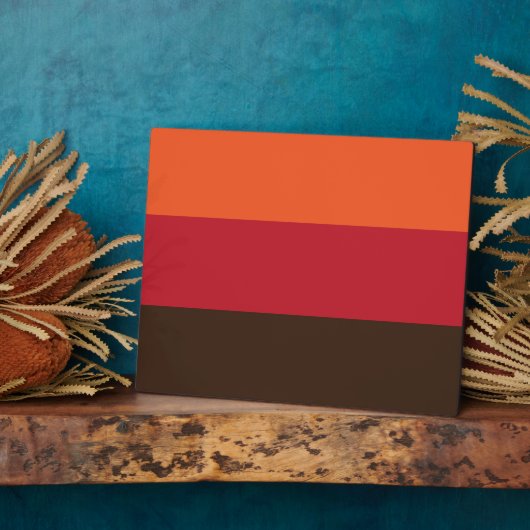 70s Retro 3 Gestreept  Kleurenpatroon Fotoplaat (Zijkant)