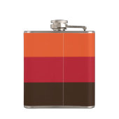 70s Retro 3 Gestreept  Kleurenpatroon Heupfles (Achterkant)