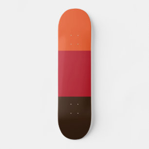 70s Retro 3 Gestreept  Kleurenpatroon Skateboard