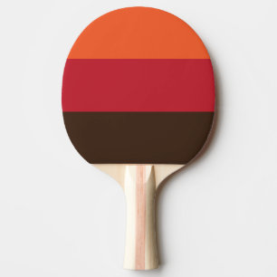 70s Retro 3 Gestreept Kleurenpatroon Tafeltennisbatje