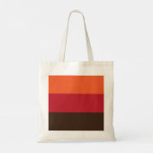 70s Retro 3 Gestreept Kleurenpatroon Tote Bag (Achterkant)