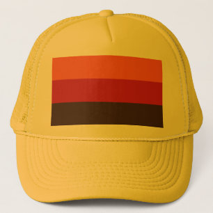 70s Retro 3 Gestreept Kleurenpatroon Trucker Pet