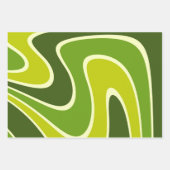 70s Retro Abstract Lava ontwerp Inpakpapier Vel (Voorkant 3)