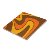 70s Retro Abstract Lava ontwerp Tegeltje (Zijkant)