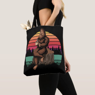 70s Retro Bigfoot & koffie Draagtas