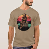 70s Retro Bigfoot & koffie T-shirt (Voorkant)