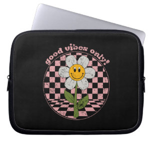 70's Retro Daisy Alleen goede steekproeven Laptop Sleeve