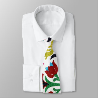 70's Retro Floral Stropdas | Primaire Stropdassen