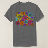 70s Retro Flower Power Design T-shirt (Design voorkant)