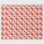 70s Retro Geometric Pattern Cadeaupapier (Vlak)