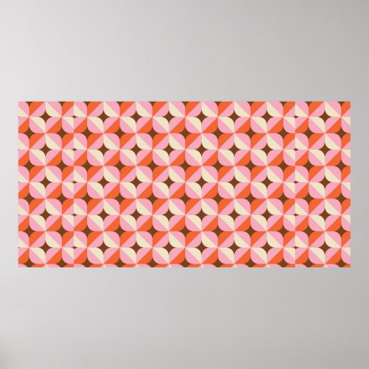 70s Retro Geometric Pattern Poster (Voorkant)