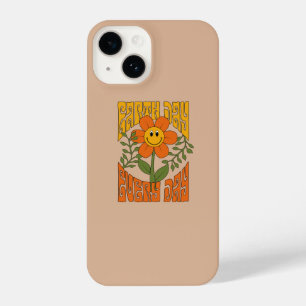 70's Retro glimlende Daisy Flower iPhone 14 Hoesje