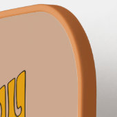 70's Retro glimlende Daisy Flower Pickleball Paddle (Links Detail)