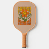 70's Retro glimlende Daisy Flower Pickleball Paddle (Achterkant)