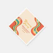 70s Retro Groovy Party Daisies Bloem Verjaardag Servet (Hoek)