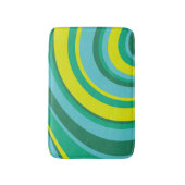 70s Retro Groovy Wave Regenboog Blauwgroen Groen G Badmat (Voorkant Verticaal)