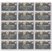 70's Retro Groovy Wedding Individual Guest Address Sticker (Voorkant)