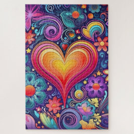 70s Retro Hart Puzzel