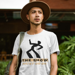 70s retro het show moet doorgaan t-shirt