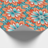 70s Retro Hippie Style Flower Power Boho Cadeaupapier (Hoek)