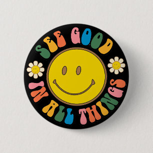 70s Retro Hippie Sublimatie Bundel Button