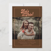 70s Retro Let’s Do This Photo  Save The Date (Devant)