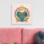 70's Retro Moeder Aarde Grafisch Canvas Afdruk (Insitu (Woonkamer))