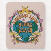 70's Retro Moeder Aarde Grafisch Muismat (Voorkant)